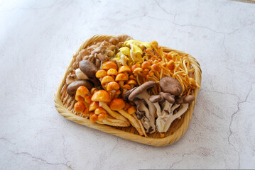 Many kinds of mushrooms Assorted