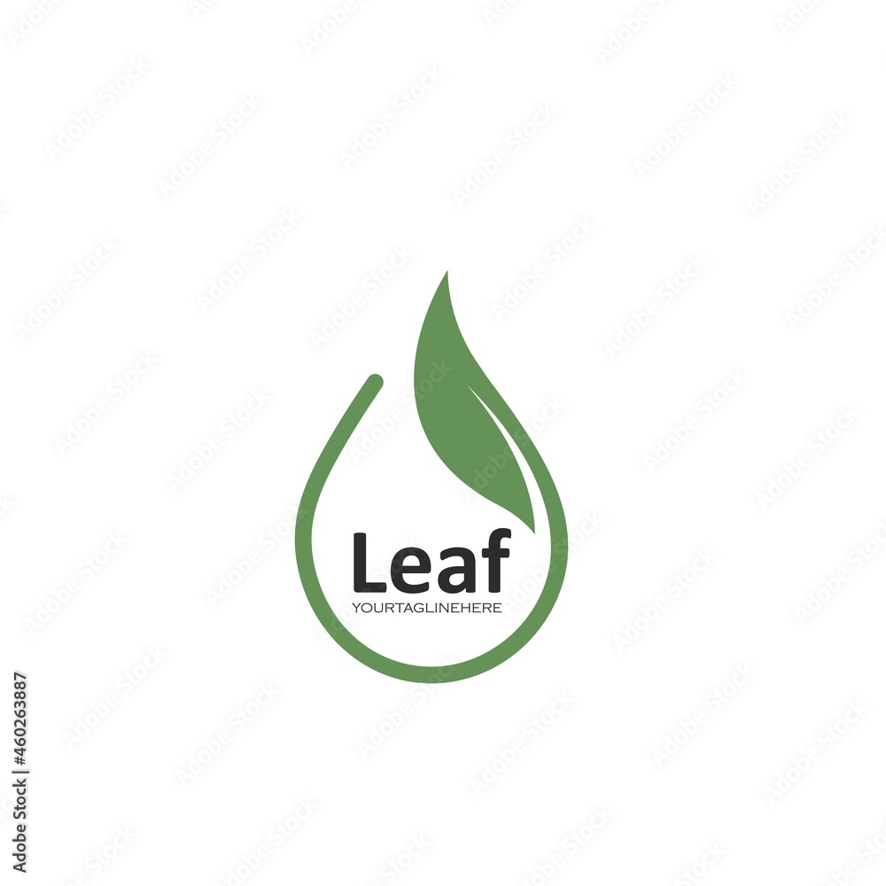 Canvas Prints leaf icon vector drop concept design template