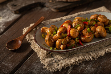 Fresh mushroom salad