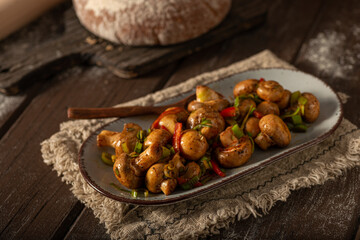 Fresh mushroom salad