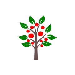 Apple tree icon isolated on white background