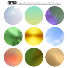 Set of colorful blurred round spots
