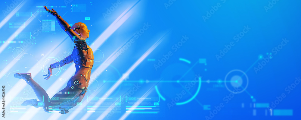 Poster artificial intelligence technology network security iot and machine learning future digital technolo