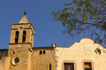 Fototapeta premium Sundial on the south façade of a typical Catalan house