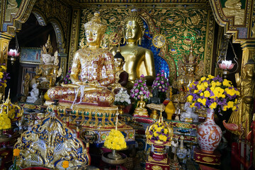 Fototapeta premium Wat Ming Muang Temple, Chiang Rai, Thailand