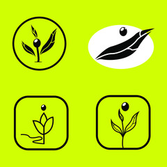 leaf  logo design, vector illustration perfect for everyone, comunity, farm, online shop and company