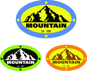 mountain logo. Simple vector logo in a modern style. Top of the mountain