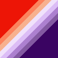Retro style diagonal geometrical pattern illustration with red, orange and purple stripes decoration