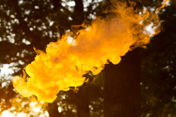 Smoke from cigarette or hookah