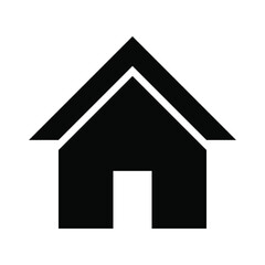 Home icon illustration vector color black. Editable color. Black silhouette. Suitable for logos, icons, userinterface, etc