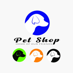 pets shop logo design, illustration vector graphic of cat, dog, bird, and rabit perfect for everyone, onlyn shop and company