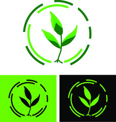 leaf  logo design, vector illustration perfect for everyone, comunity, farm, online shop and company