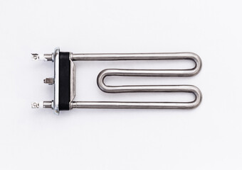 repair of washing machine. new tubular electric heater