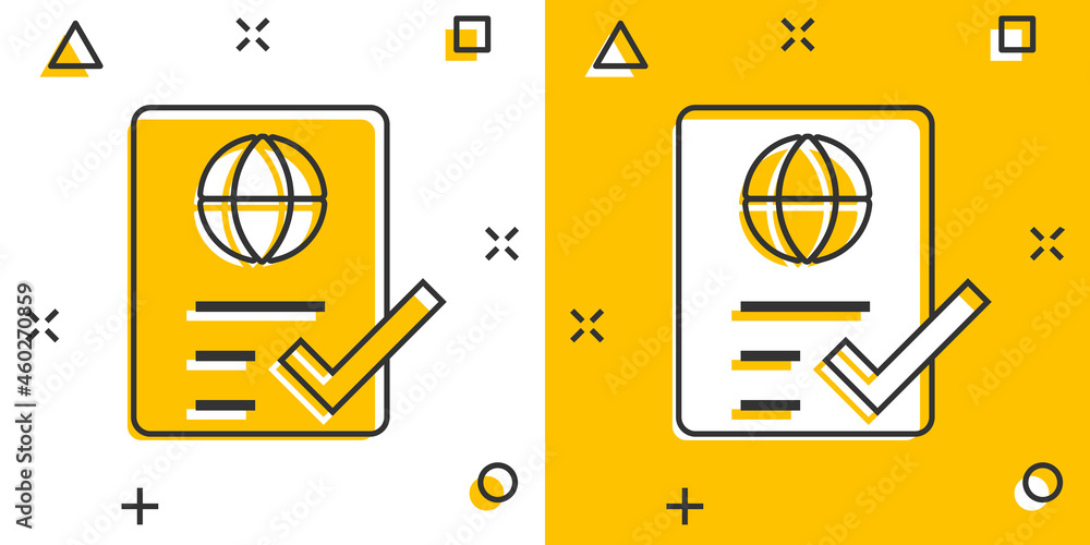 Poster to do list icon in comic style. document checklist cartoon vector illustration on white isolated bac