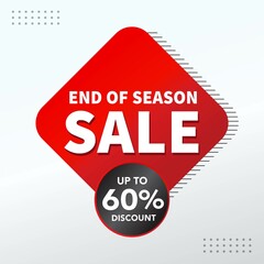 Stock clearance end of season sale banner design