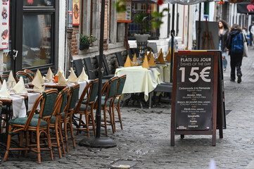 café restaurant brasserie terrasse Belgique Bruxelles manger alimentation specialités plat du...