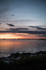 Sonnenuntergang am Strand Struckkamp auf Fehmarn