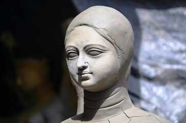 sculpture of a Indian gods Devi Durga.