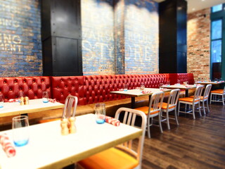 Empty stylish cafe without people diorama 