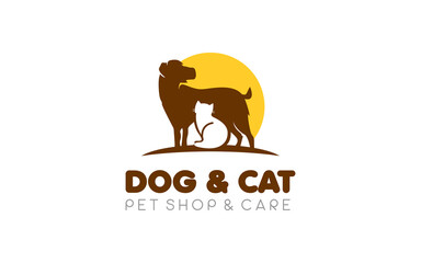 Illustration vector graphic of paw clinic and care business logo design template