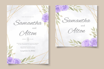 Beautiful roses invitation card template