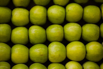 green apples in the market