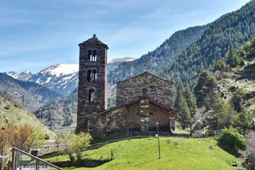 Fototapeta na wymiar Andorra - Canillo - Kirche Sant Joan de Caselles