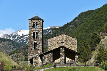Fototapeta na wymiar Andorra - Canillo - Kirche Sant Joan de Caselles