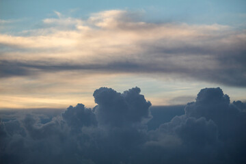 clouds over the mountains