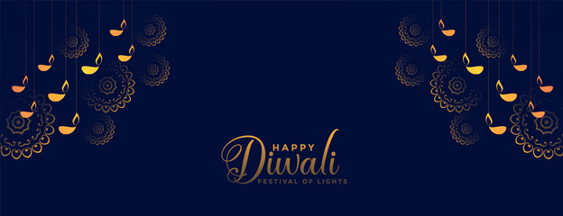 traditional decorative happy diwali festival banner design