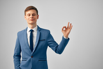 business man in suit self-confidence office manager modern style