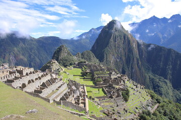 View of Machu Picchu, lost city of the Incas, Peru