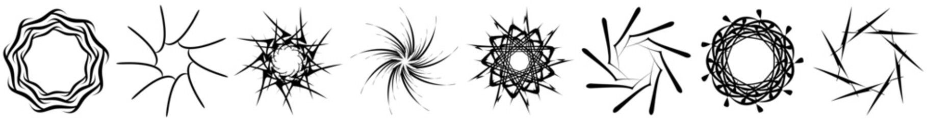 Abstract circular drawing. Amorphous, nonfigurative artistic element, shape. Swirl, twirl, whorl, vortex motif and mandala