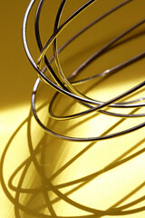 close up abstract metallic wire