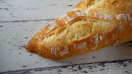 アップで撮影さてたバケット(フランスパン)