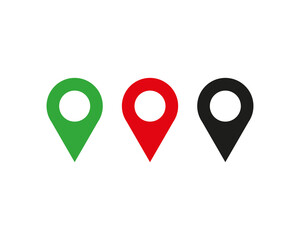 Fototapeta premium Location pin icon. pin point icon. map location pointer symbol vector