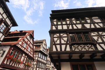 Elsässer Fachwerk im Straßburger Gerberviertel (La Petite France)