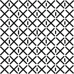 Fototapeta premium Black vector crosses seamless pattern. Design element for prints, backgrounds, template, web pages and textile pattern. Black and white stock illustration.