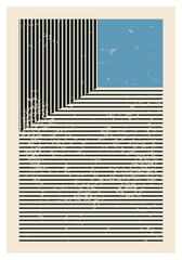Minimal 20s geometric design posters, vector template