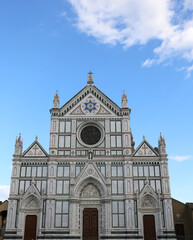 Fototapeta na wymiar Florence Italy ancient Church called Santa Croce