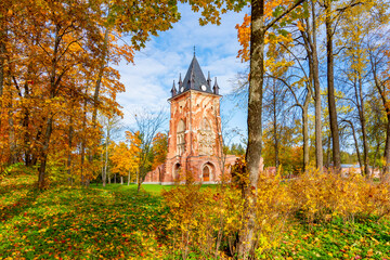Pavilion Chapel in Alexander park in Pushkin (Tsarskoe Selo), St. Petersburg, Russia