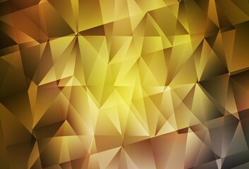 Dark Green, Yellow vector pattern with polygonal style.