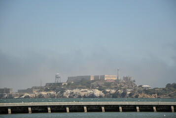 Die Insel Alcatraz in der San Francisco Bay, Kalifornien