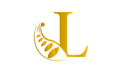 Premium vector initial letter L florish typography logo design