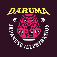 Obraz premium Logo Illustration of Japanese Daruma Doll