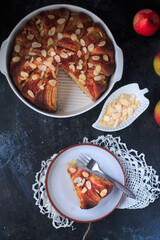 Homemade Apple Pie. Apple pie with almond flour crust. 