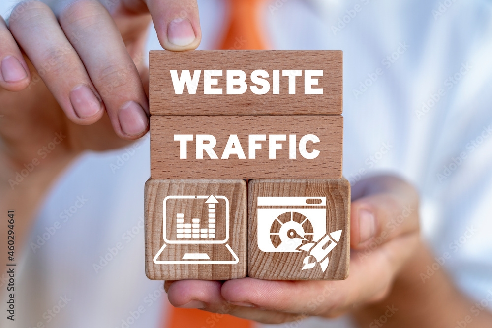 Poster concept of website traffic. web traffic analysis.
