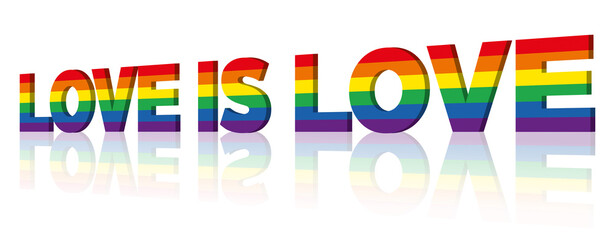 Lgbt rainbow love is love