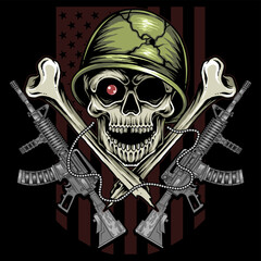 This United States Army Veterans Skull Design is to commemorate the struggle of veterans