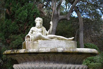 Obraz premium Statue de Neptune en marbre